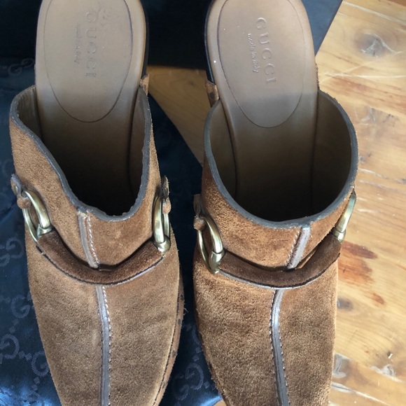 Gucci Brown Suede Mules / Clogs - Like New Condition! - Picture 2 of 9
